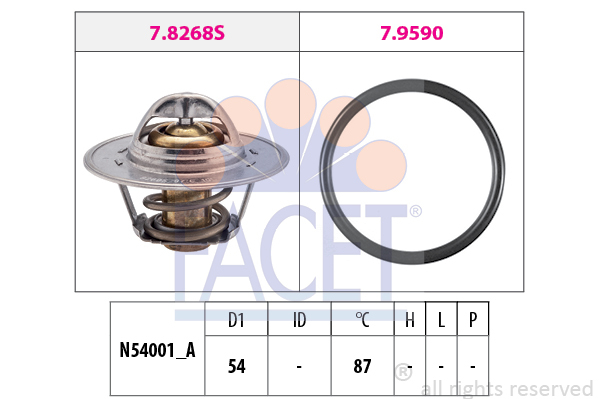 Termostat chladenia FACET