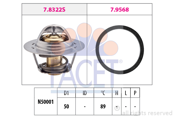 Termostat chladenia FACET