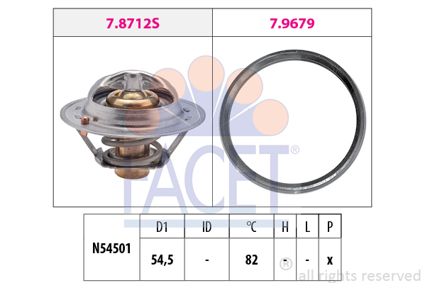 Termostat chladenia FACET