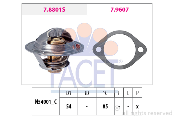 Termostat chladenia FACET