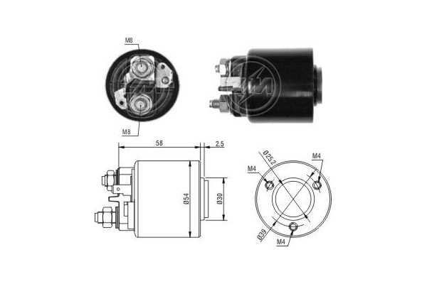 Elektromagnetický spínač pre żtartér ERA