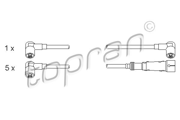 Sada zapaľovacích káblov TOPRAN