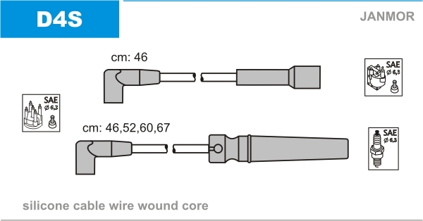 Sada zapaľovacích káblov JANMOR