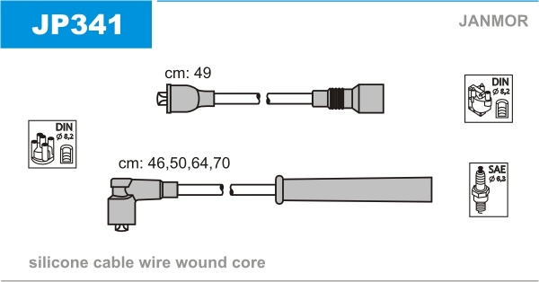 Sada zapaľovacích káblov JANMOR