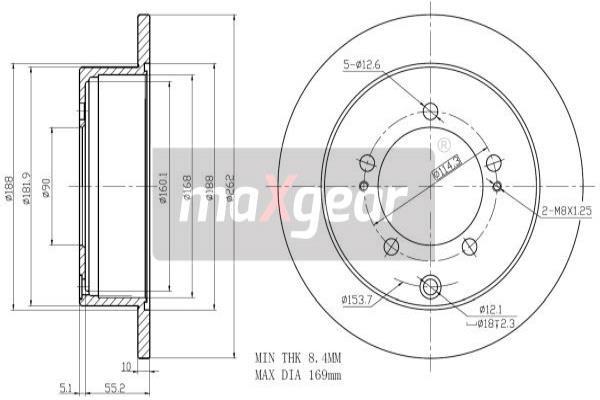 Brzdový kotúč MAXGEAR