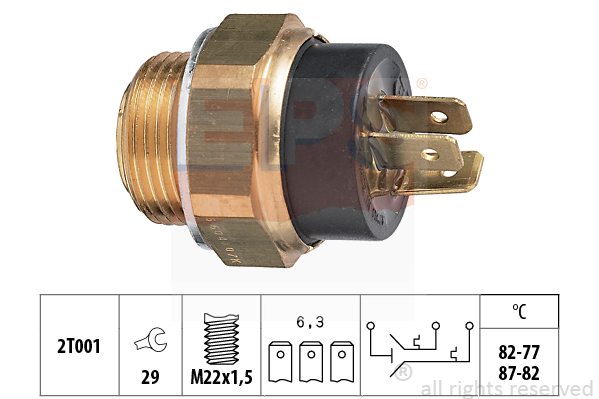 Teplotný spínač ventilátora chladenia EPS