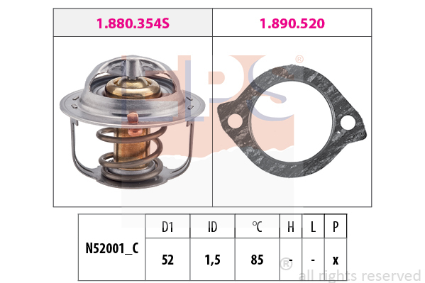 Termostat chladenia EPS