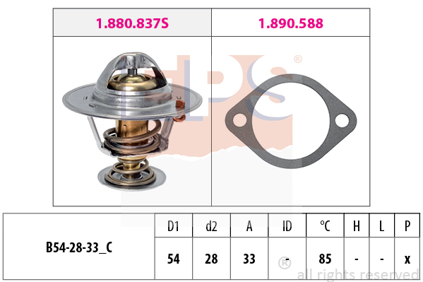 Termostat chladenia EPS